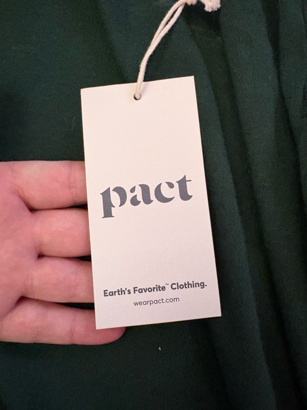 NWT PACT dark olive green organic cotton cardigan M/L - Picture 4 of 4